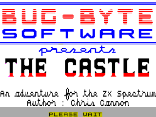 The Castle title screen for ZX Spectrum